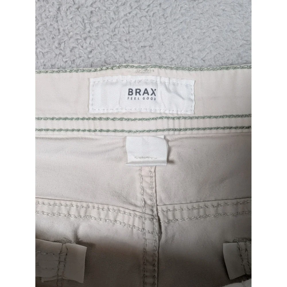 Brax Feel Good Style Cooper FA Mens Beige Straight Leg Pants 35x34 Stone 82-3408